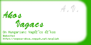 akos vagacs business card
